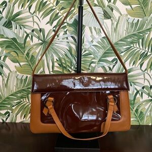 Vintage BCBG Max Azria Pattent Leather Folio Purse
